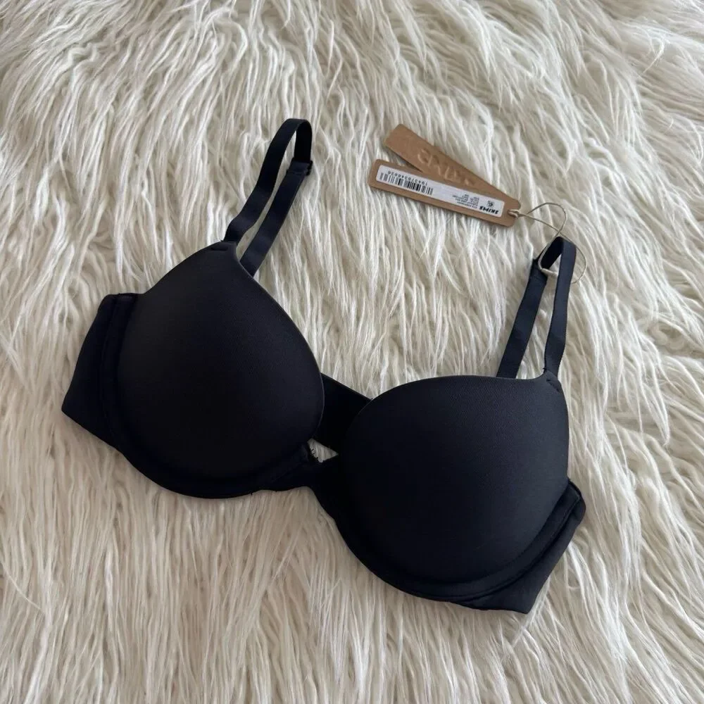 Skims Fits Everybody Push Up Demi Bra Onyx Size 30B - Picture 4 of 7